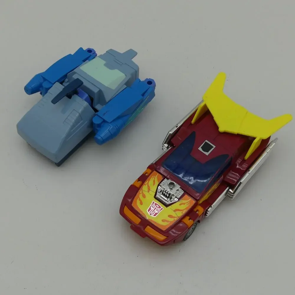 Lot of 2 Vintage 1986 G1 Transformers Hot Rod & Blurr Figures Incomplete Hasbro